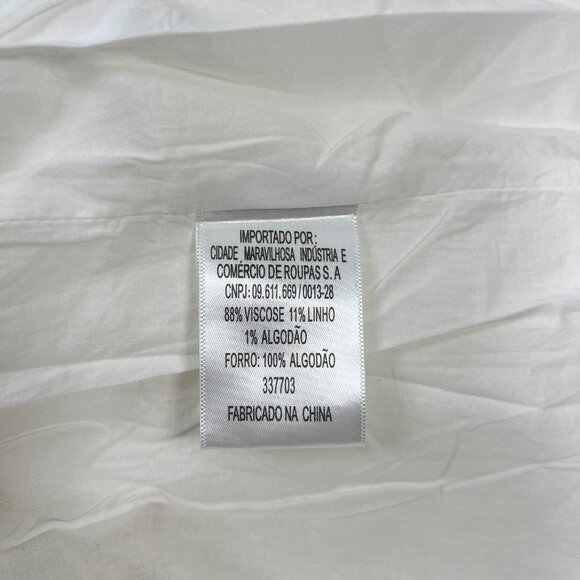 NWOT Farm Rio Linen Blend White Sleeveless Maxi Dress Size M - Picture 9 of 13